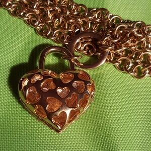𝅺heart nacklace on a long chain.